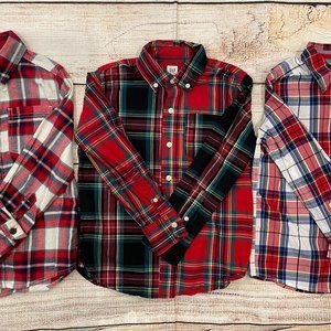Set of 3 Boys Christmas Button-Up Shirts